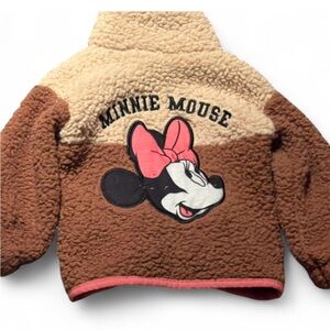 Minnie Mouse Sherpa Jacket with Pink Accents